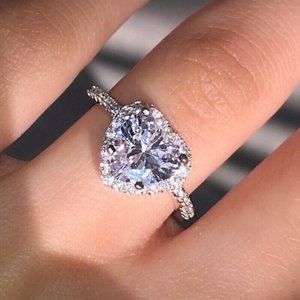 Diamond Halo Engagement Ring 7
